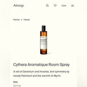 Aesop Cythera Aromatique Room Spray